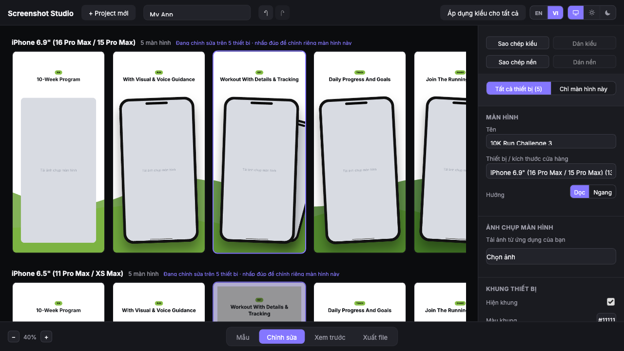 Screenshot Studio editor